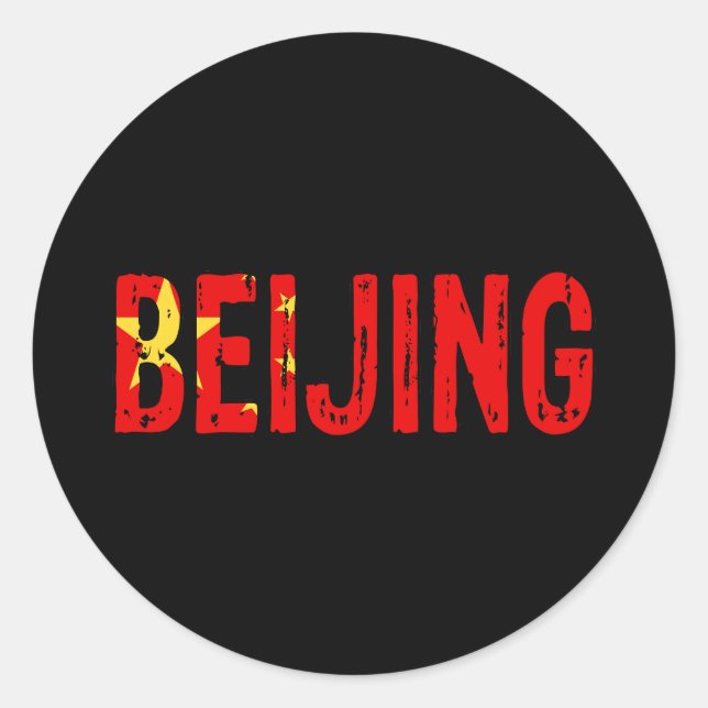Peking-China Runder Aufkleber (Vorderseite)