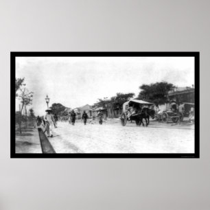 Peking, China-Straßen-Szene 1911 Poster