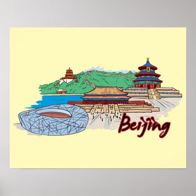 Peking China Travel Poster (Vorne)