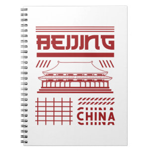 Peking China Urbaner Tempel Grafik Notizblock