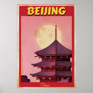 Peking China Vintage Reiseplakat Poster