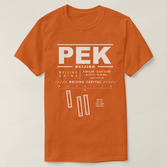 Peking Hauptstadt Int'l Airport PEK Teemaschine T-Shirt (Design vorne)