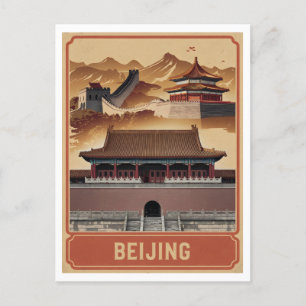 Peking im Vintage-Stil Postkarte
