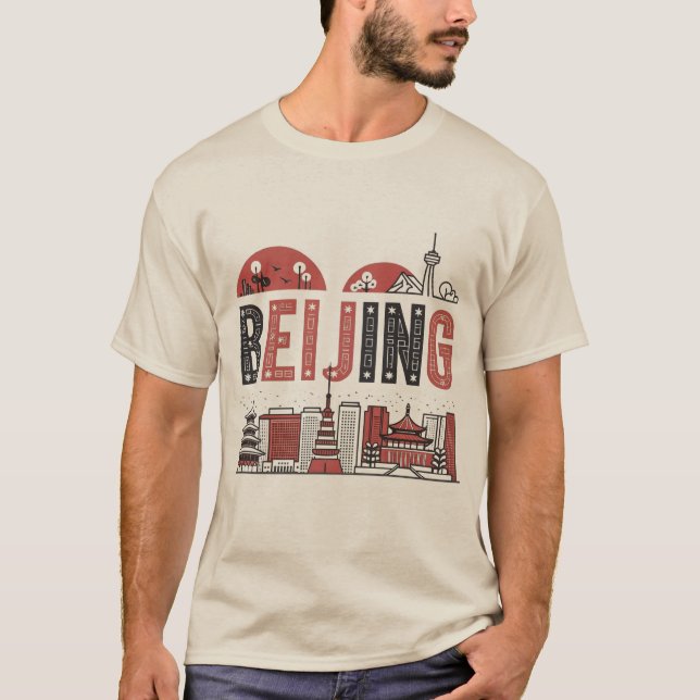 Peking Skyline T - Shirt (Vorderseite)