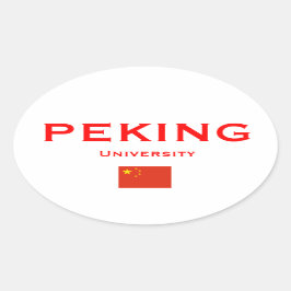 Peking University* Oval Sticker im Euro-Stil