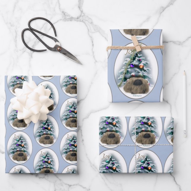 Pekinger Weihnachten Geschenkpapier Set (Vorderseite)