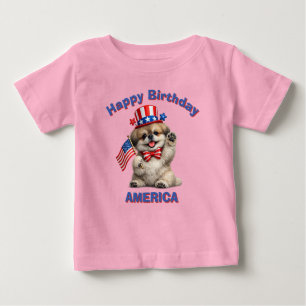 Pekingese (2af) Patriotisches Kind T-Shirt
