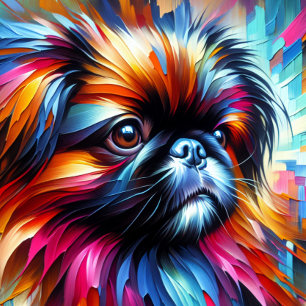 Pekingese Acryl Druck Farbenfroh Lebendig Puzzle