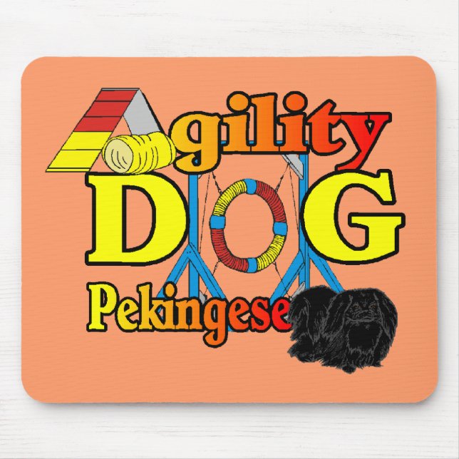 Pekingese_Agility Geschenke Mousepad (Vorne)