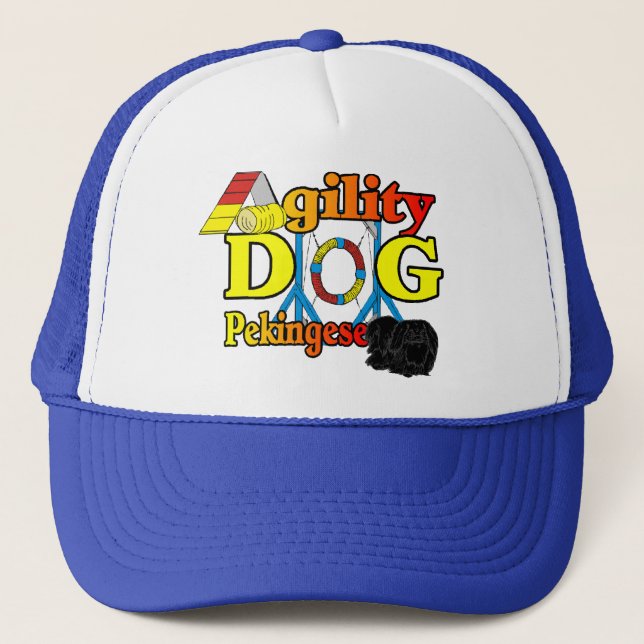 Pekingese_Agility Geschenke Truckerkappe (Vorderseite)
