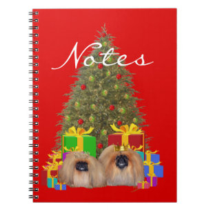Pekingese am Baum Notizblock