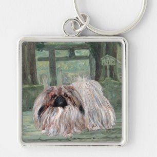 Pekingese am Orientalischen Tor Schlüsselanhänger
