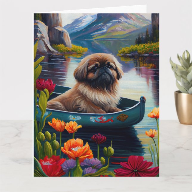 Pekingese auf dem Paddle: Ein Landschaftliches Abe Karte (Kleine Pflanze)