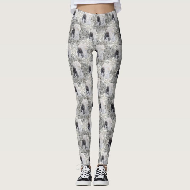Pekingese Design Leggings (Vorderseite)
