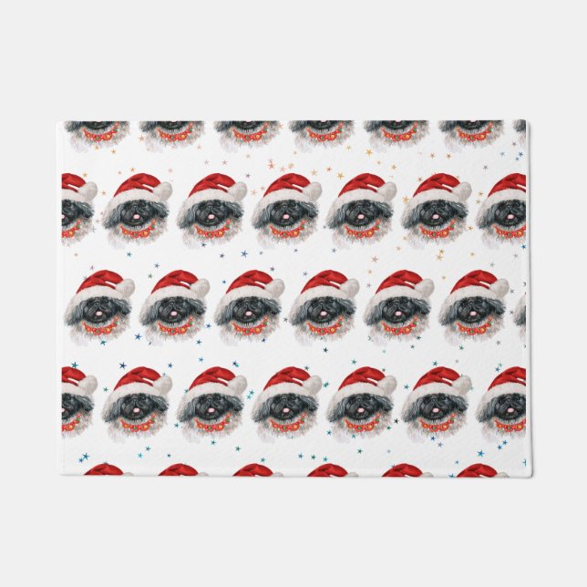 Pekingese Dog Breed Christmas Stars Fußmatte (Vorderseite)