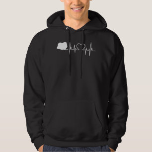 Pekingese Dog Heartbeat Hoodie