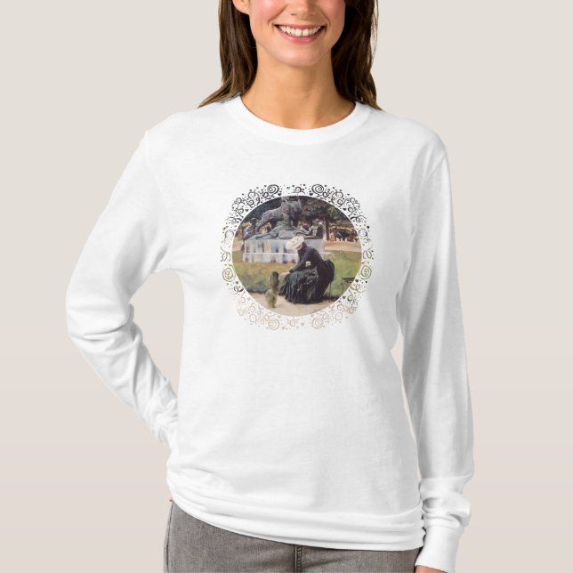 Pekingese Dog im Park T-Shirt (Vorderseite)