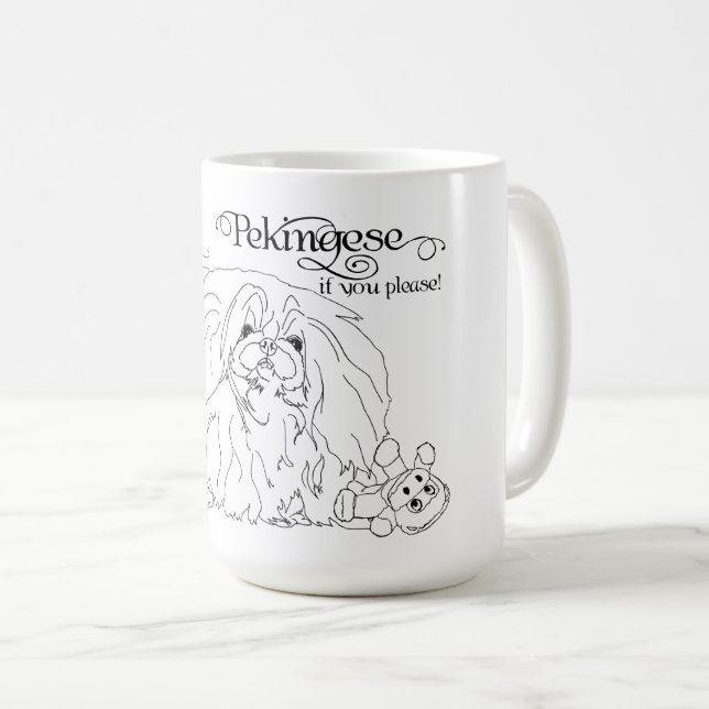 Pekingese Dog Kaffeetasse (VorderseiteRechts)
