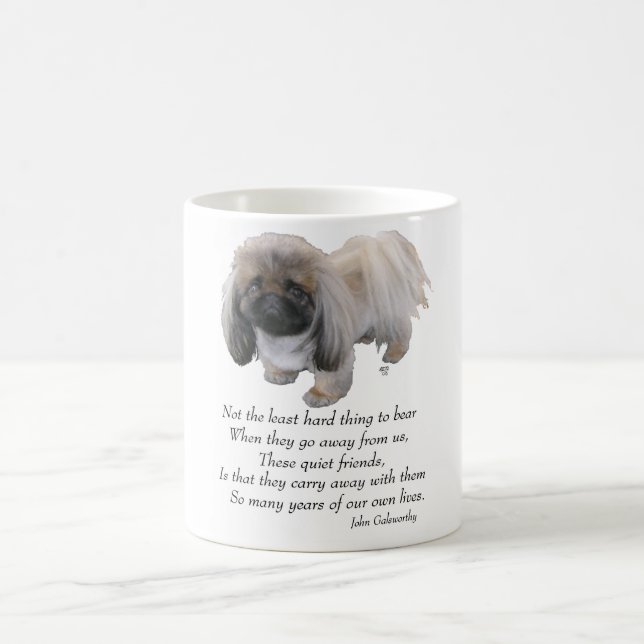 Pekingese Dog Rainbow Bridge Tasse (Mittel)