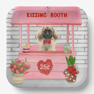 Pekingese Dog Valentine's Day Kissing Booth Pappteller