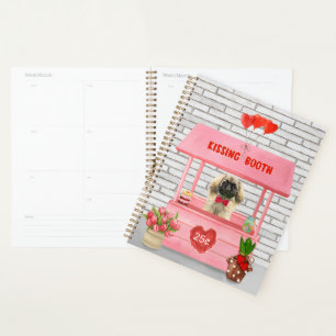 Pekingese Dog Valentine's Day Kissing Booth Planer