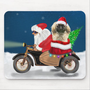 Pekingese Dog Weihnachtsmann Mousepad