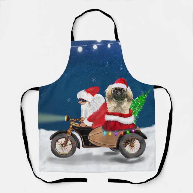 Pekingese Dog Weihnachtsmann Schürze (Vorderseite)