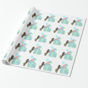 Pekingese-Feierballons Geschenkpapier