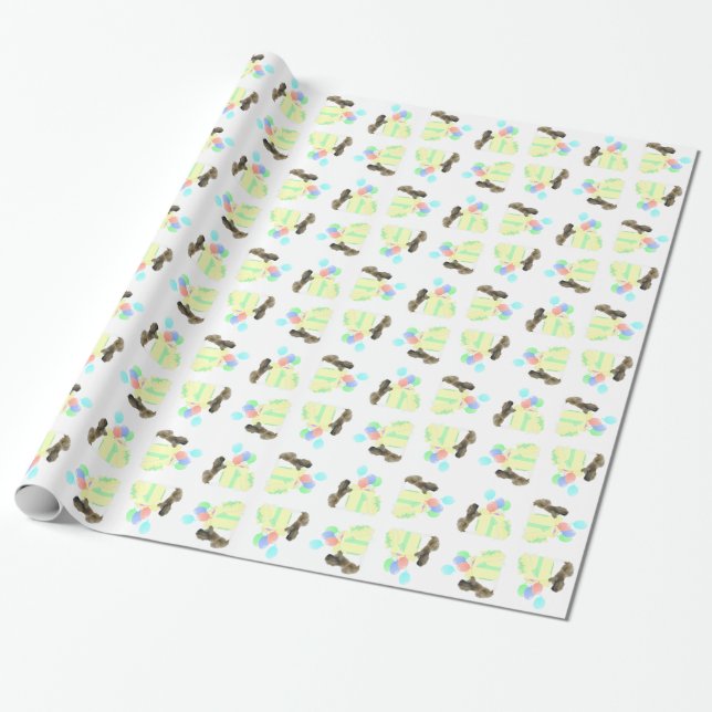 Pekingese-Feierballons Geschenkpapier (Ungerollt)