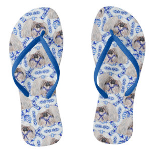 Pekingese Flip Flops