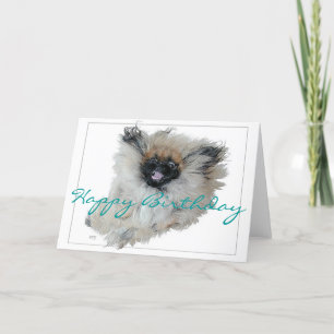 Pekingese-Geburtstagskarte Karte