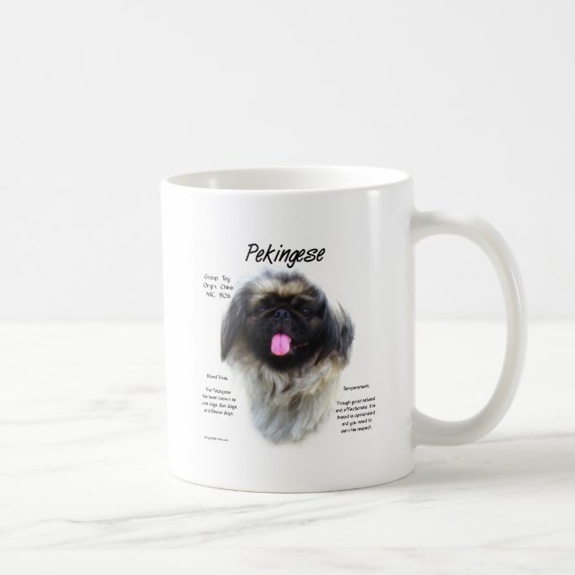 Pekingese Geschichtsdesign Tasse (Rechts)