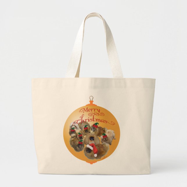 Pekingese Group Ornament Jumbo Stoffbeutel (Vorne)