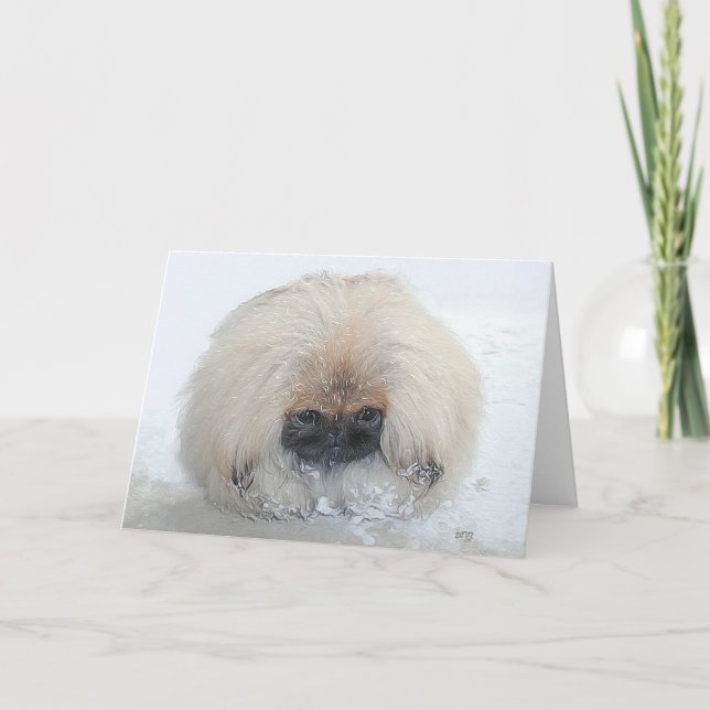 Pekingese Grußkarte Karte (Vorderseite)