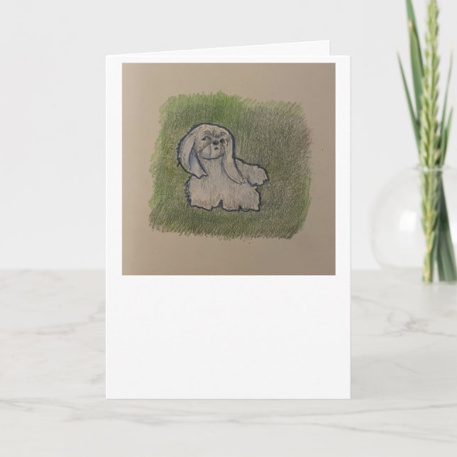Pekingese Grußkarte Karte (Vorderseite)