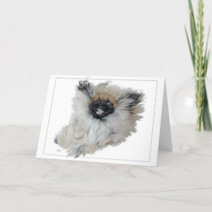 Pekingese Grußkarte Karte