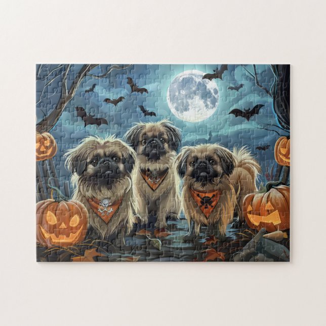 Pekingese Halloween Spooky Puzzle (Horizontal)