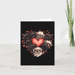 Pekingese Herzförmige Niedliche Valentinstag Hund Karte