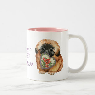 Pekingese Herzliche Mama Zweifarbige Tasse