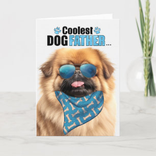 Pekingese Hund Coolster Vater je Vatertag Feiertagskarte