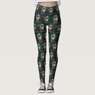 Pekingese Hund im Schnee Weihnachten Leggings