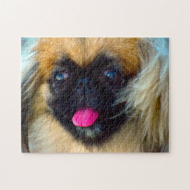 Pekingese Hund. Puzzle (Horizontal)