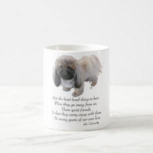 Pekingese-Hund Regenbogenbrücke Tasse