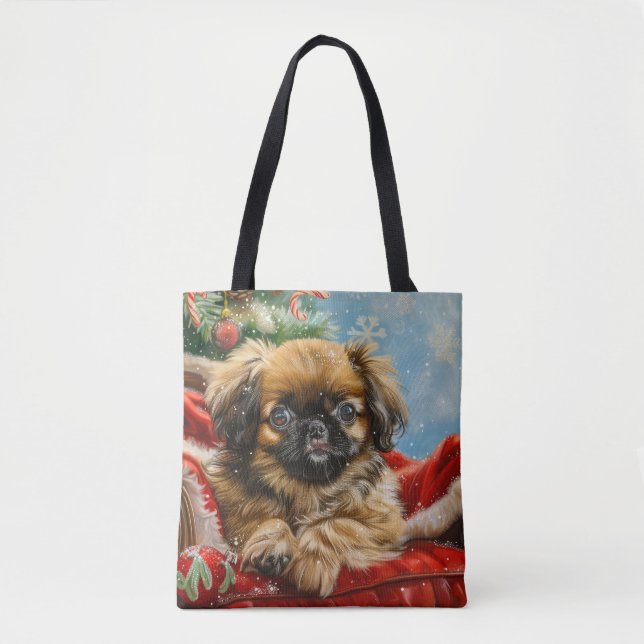Pekingese Hund Weihnachten (Vorderseite)