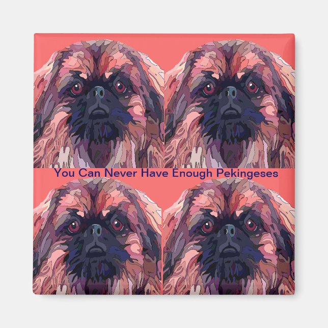 Pekingese in Bright Colors Pekingese Magnet (Vorne)