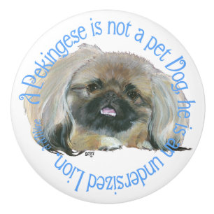 Pekingese Keramikknauf