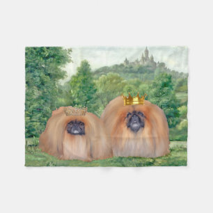 Pekingese Königshaus Fleecedecke