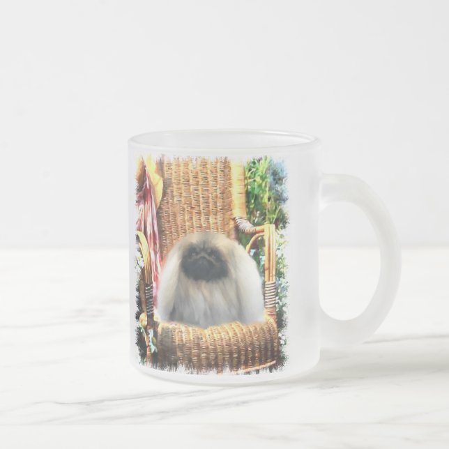 Pekingese Kunstgeschenke Mattglastasse (Rechts)