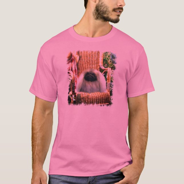 Pekingese Kunstgeschenke T-Shirt (Vorderseite)