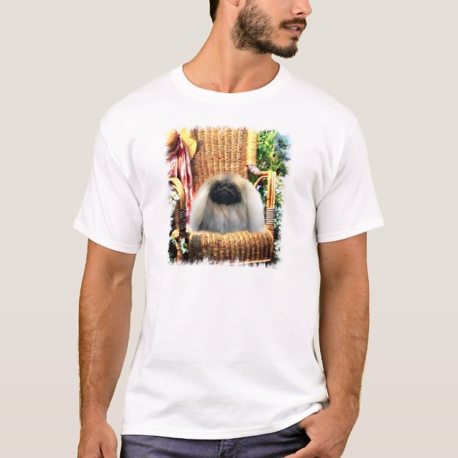 Pekingese Kunstgeschenke T-Shirt (Vorderseite)